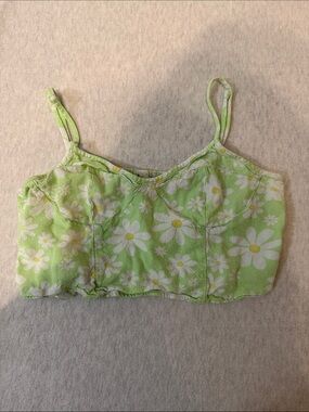 Rue21 Green Daisy Print Cropped Camisole
